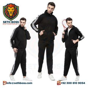 SETH BOSS Jet Black Premium Fleece Athletic Gym Tracksuit Slim-Fit Athleisure Urban Tech Utility Cargo Heritage Performance Modern Tapered All season best seller 01